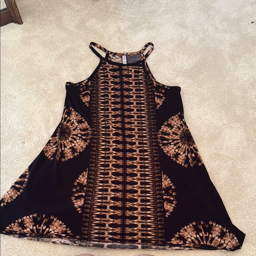 Black and Brown Patterned Dress